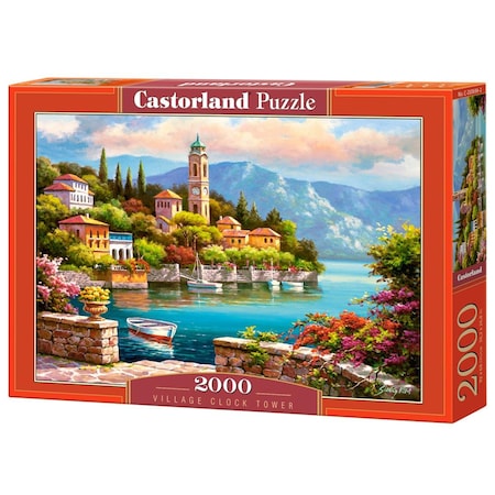 Castorland Village Clock Tower Jigsaw Puzzle - 2000 Piece C-200696-2
